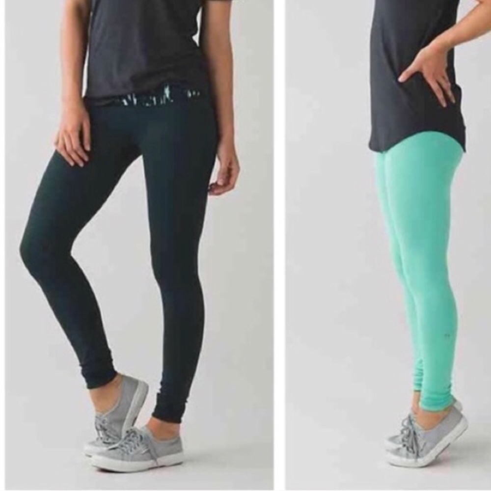 Lululemon wunder unders low rise size 6 reversible